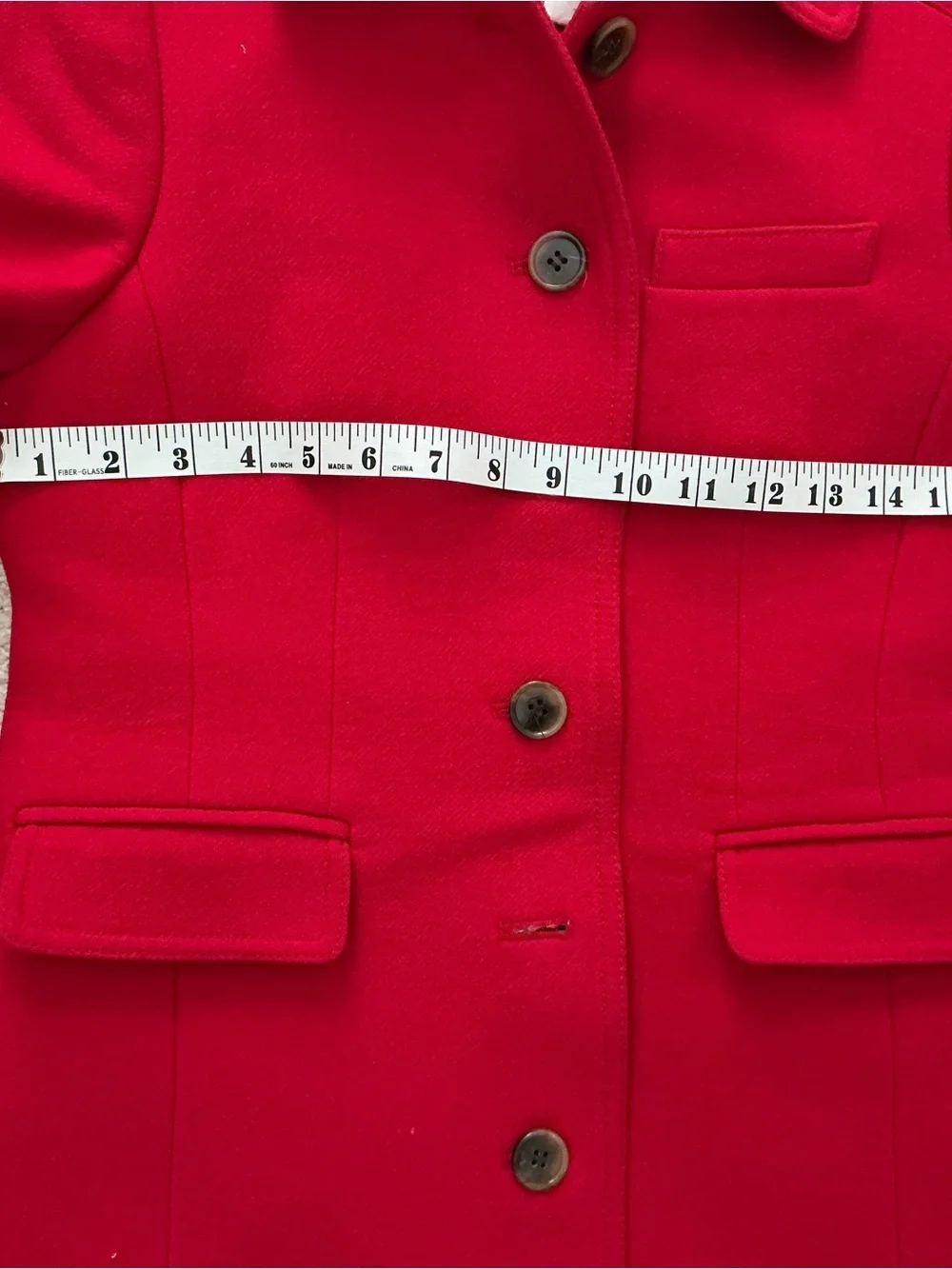 Jcrew Classic Lady Day Coat in Red 0P - Picture 6 of 6